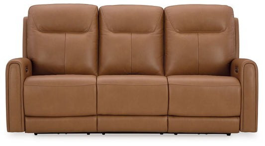Tryanny - Butterscotch - Power Reclining Sofa With Adj Headrest - Hornell Furniture Outlet