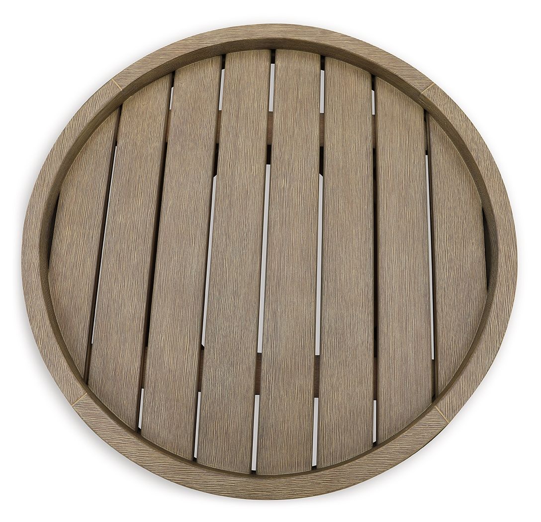 Marina Sun - Beige - Round End Table - Hornell Furniture Outlet