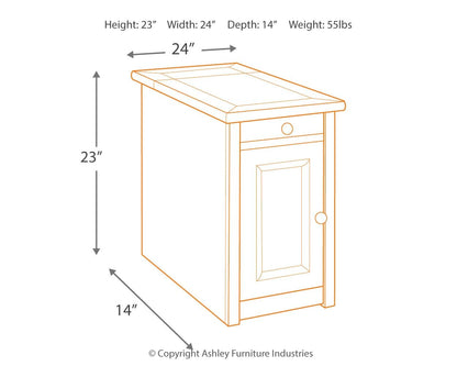 Tyler Creek - Grayish Brown / Black - Chair Side End Table - Hornell Furniture Outlet