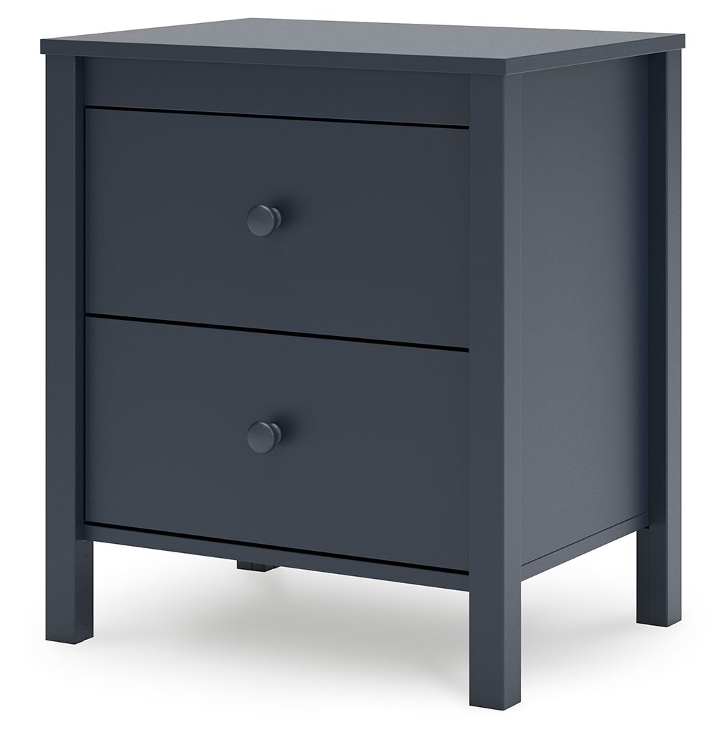 Simmenfort - Navy Blue - Two Drawer Night Stand - Hornell Furniture Outlet