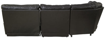 Como - 5 Piece Italian Leather Match Reclining Sectional - Hornell Furniture Outlet