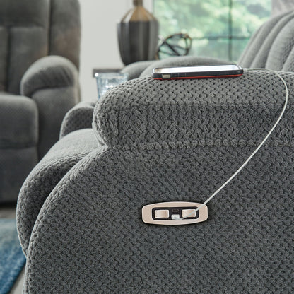 Observation - Power Rocker Recliner - Steel - Hornell Furniture Outlet