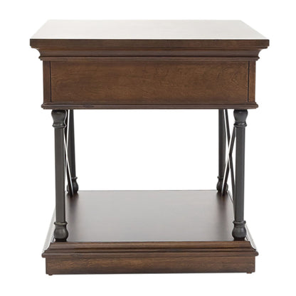 Tribeca - Drawer End Table - Dark Brown - Hornell Furniture Outlet