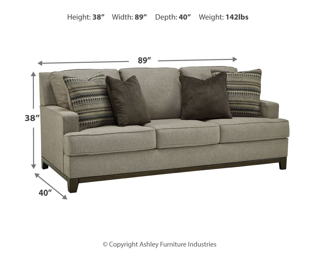 Kaywood - Granite - Sofa - Hornell Furniture Outlet