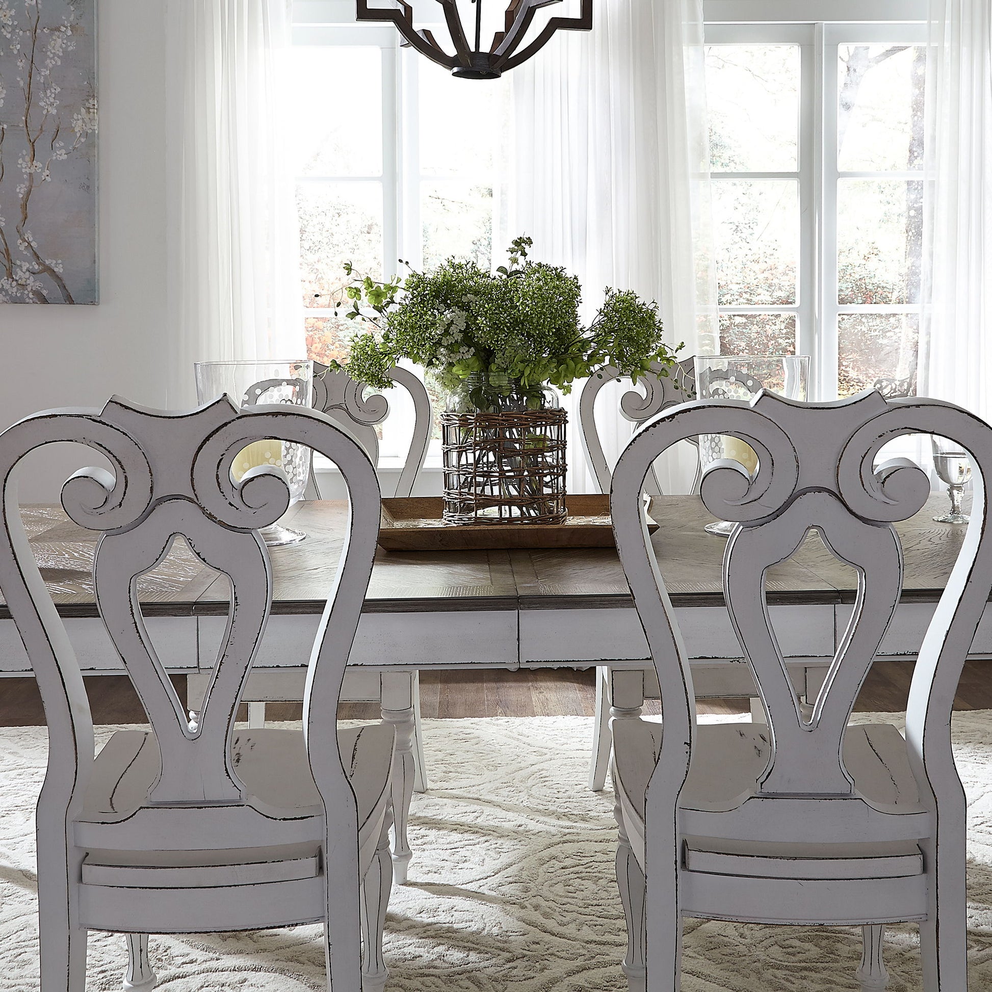 Magnolia Manor - Splat Back Side Chair - White - Hornell Furniture Outlet