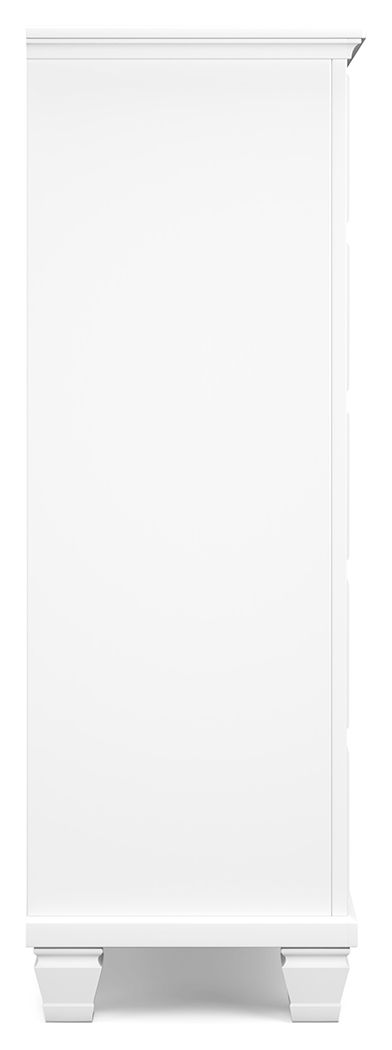 Fortman - White - Five Drawer Chest - Hornell Furniture Outlet