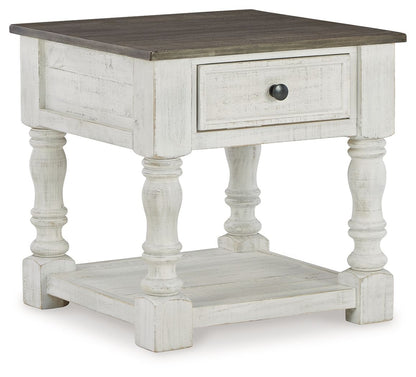 Havalance - Square End Table - White / Gray - Hornell Furniture Outlet