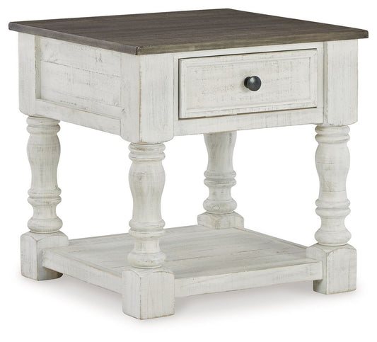 Havalance - Square End Table - White / Gray - Hornell Furniture Outlet