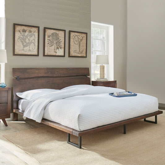 Pasco - King Bed - Dark Brown - Hornell Furniture Outlet
