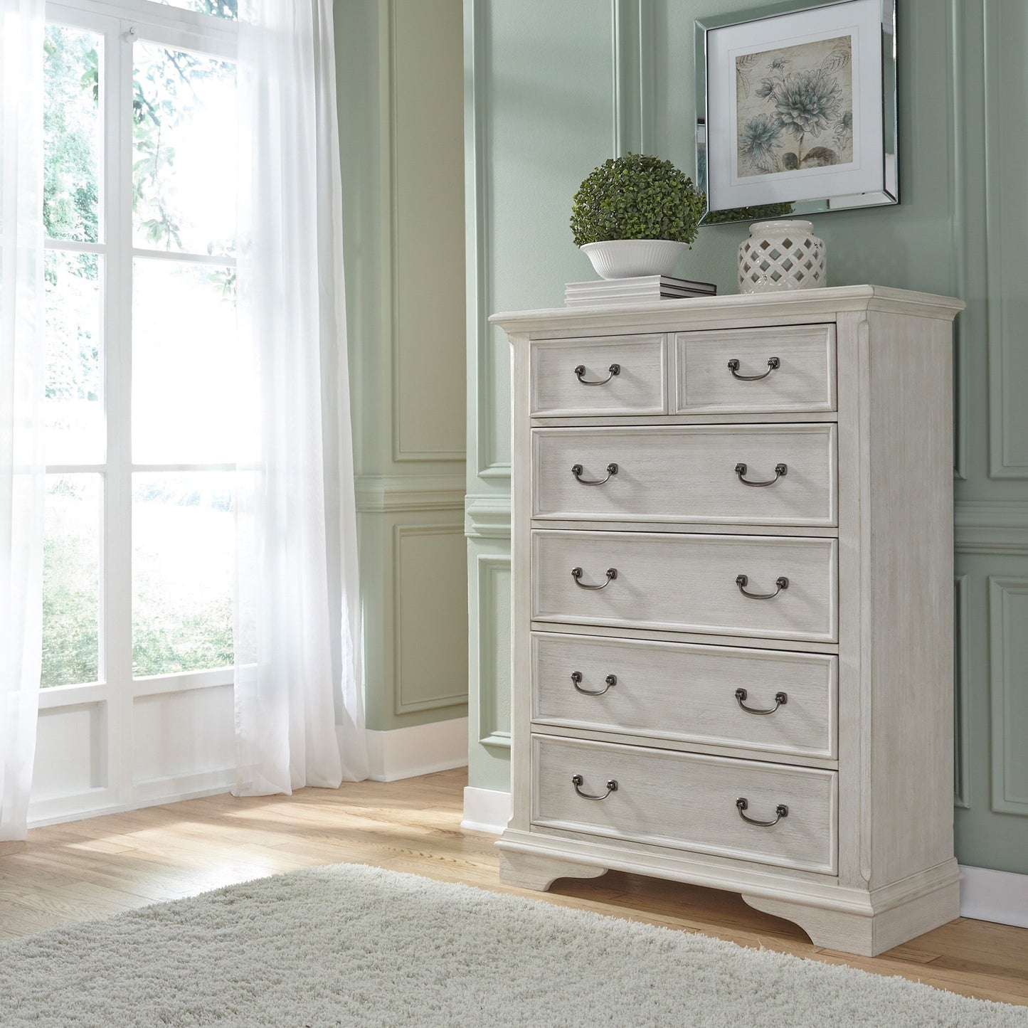 Bayside - 5 Drawer Chest - White - Hornell Furniture Outlet