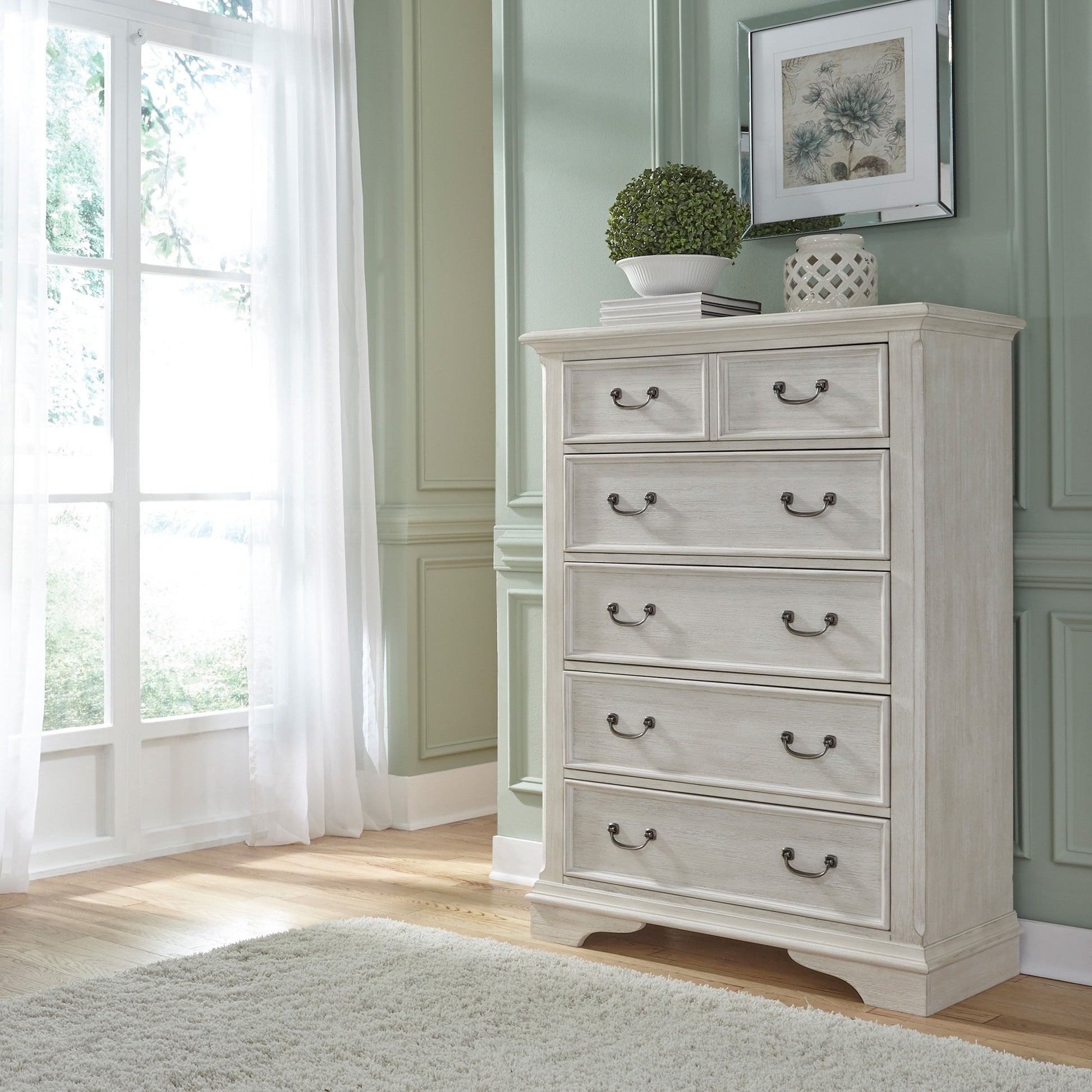 Bayside - 5 Drawer Chest - White - Hornell Furniture Outlet