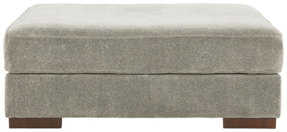 Bayless - Smoke - Oversized Accent Ottoman - Hornell Furniture Outlet