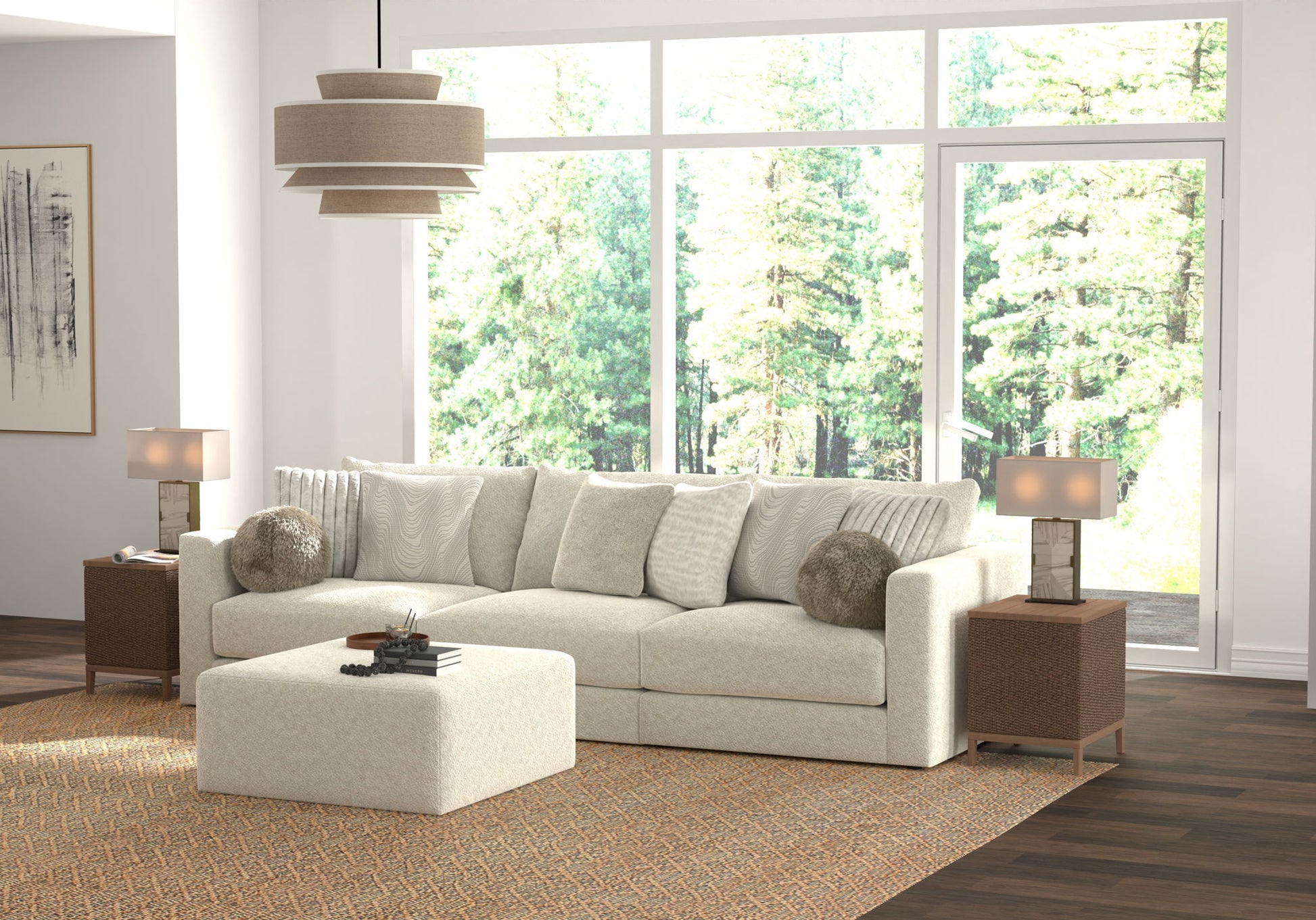 Ritzy - Modular Sofa And Included Cocktail Ottoman - Hornell Furniture Outlet