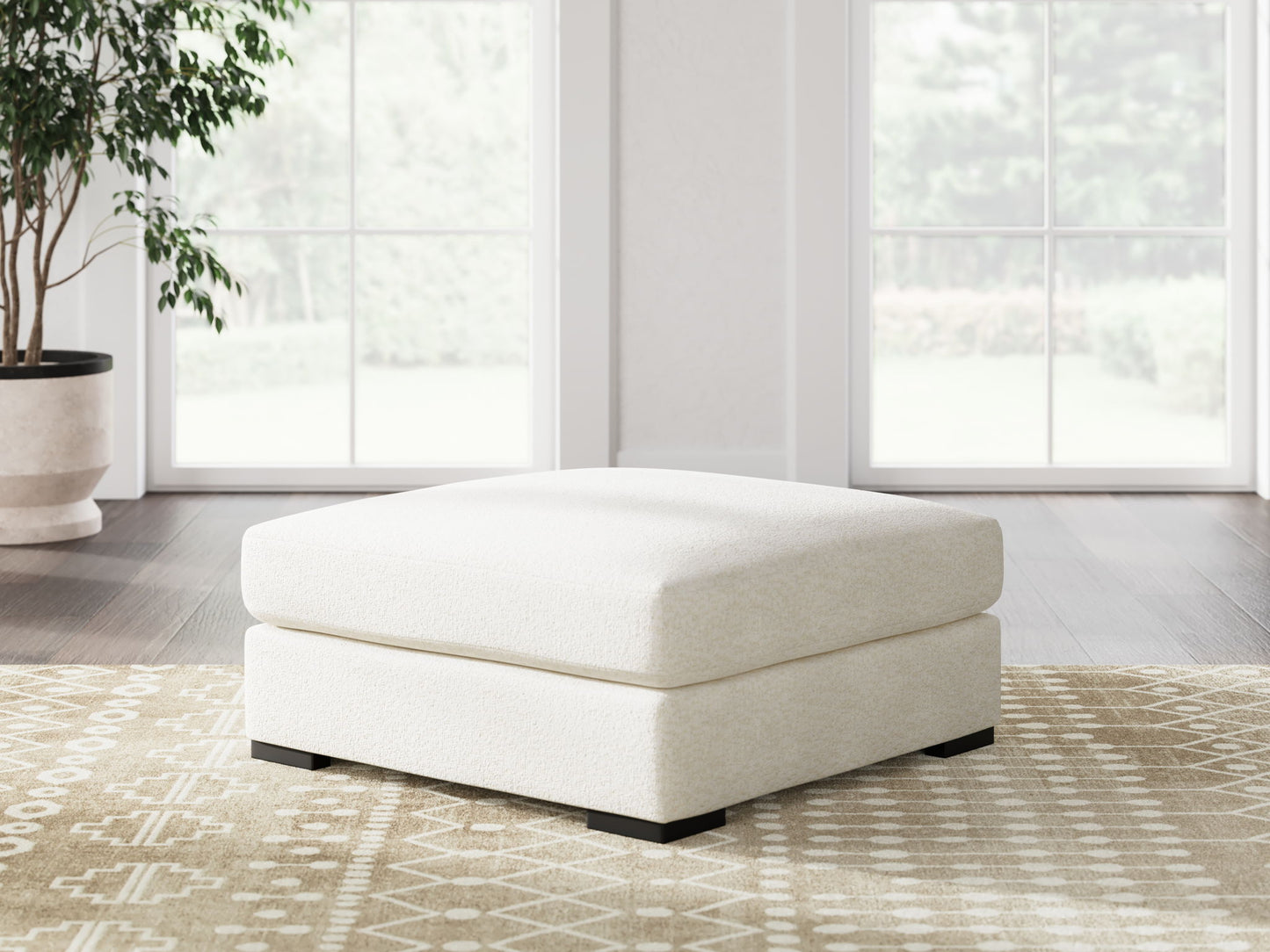 Donelson Creek - Vanilla - Oversized Accent Ottoman - Hornell Furniture Outlet