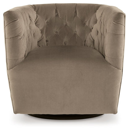 Hayesler - Cocoa - Swivel Accent Chair - Hornell Furniture Outlet