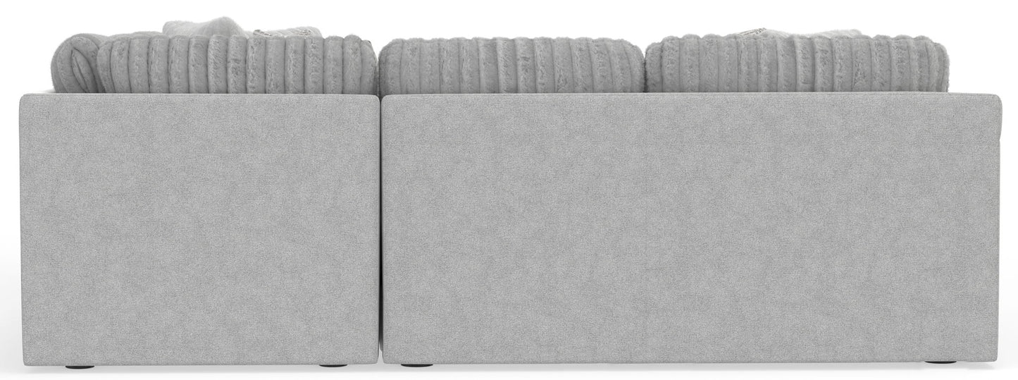 Logan - Upholstered Sectional With Comfort Coil Seating - 46" Cocktail Ottoman And Accent Pillows Included - Hornell Furniture Outlet