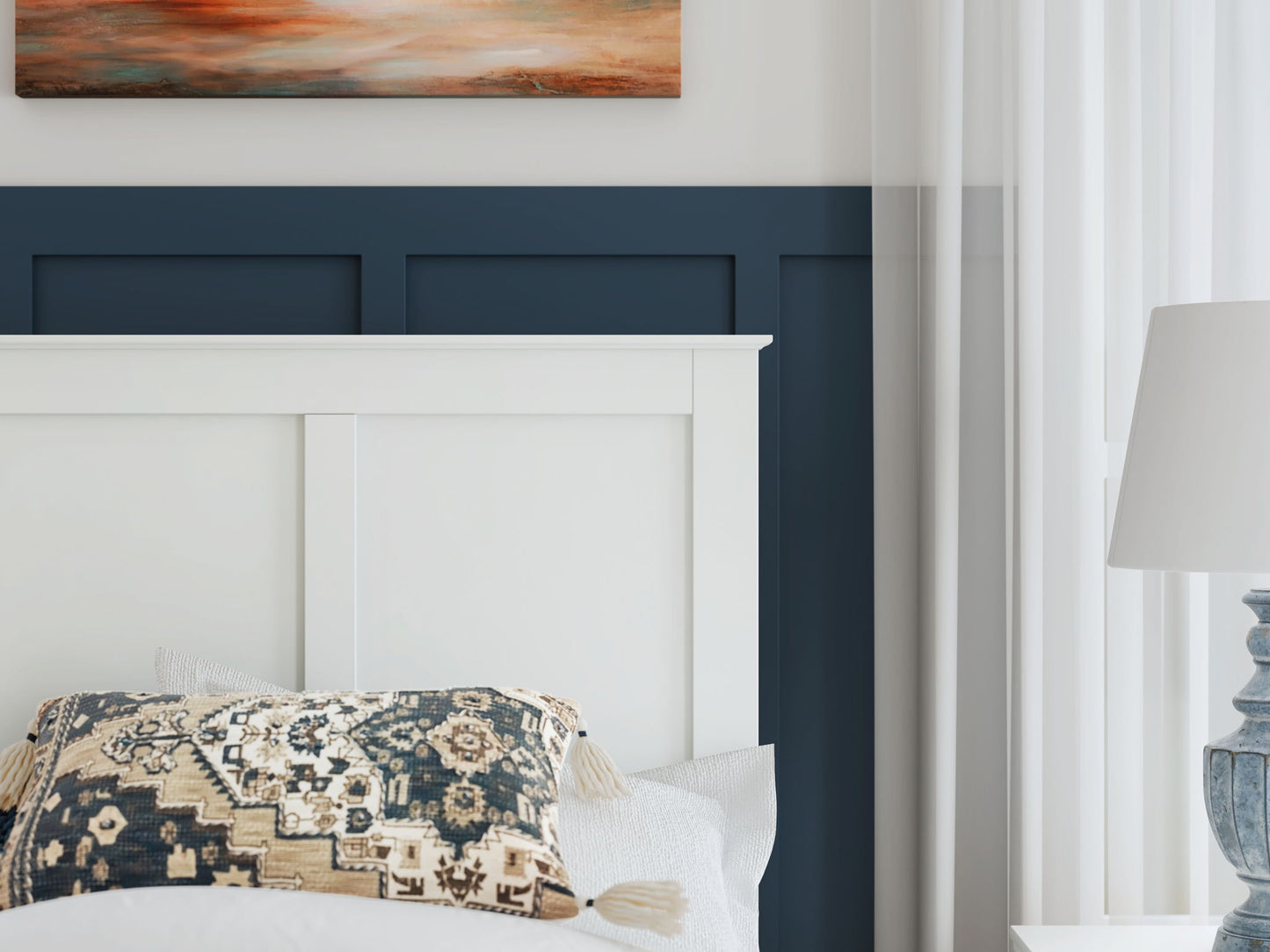Bostwick Shoals - Panel Bed With Framed Footboard - Hornell Furniture Outlet