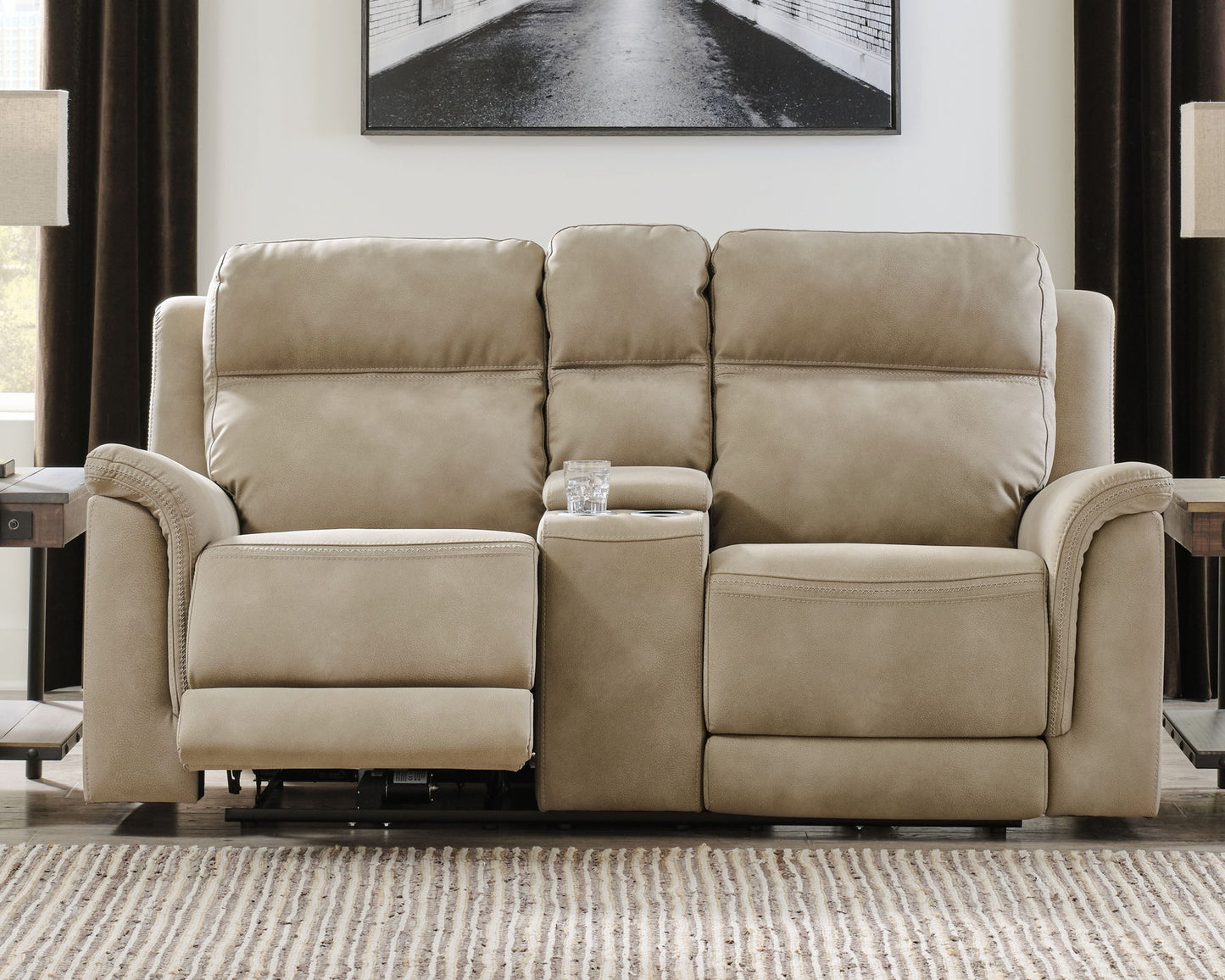 Next - Gen Durapella - Reclining Power Loveseat With Console - Hornell Furniture Outlet