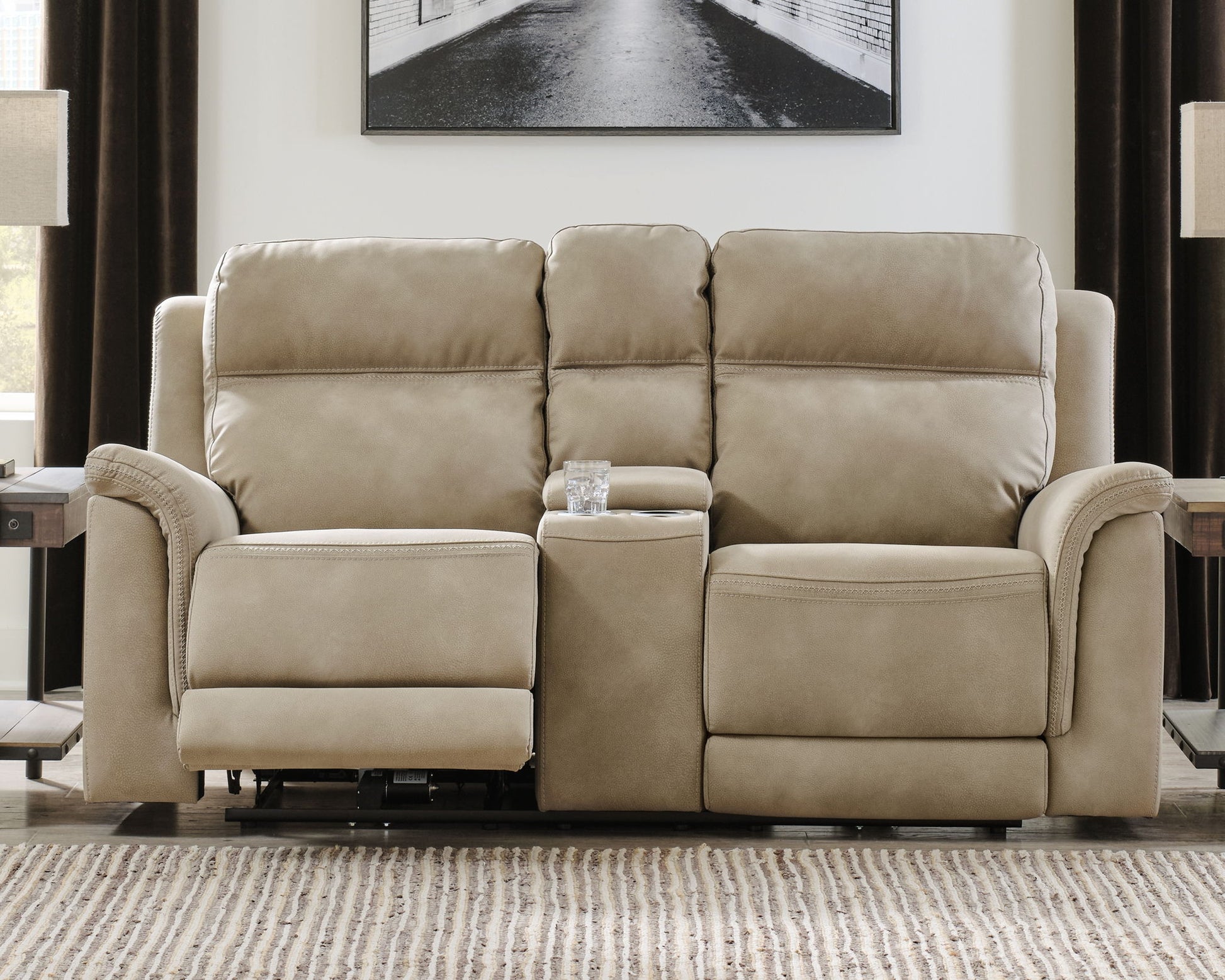 Next - Gen Durapella - Reclining Power Loveseat With Console - Hornell Furniture Outlet