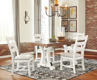 Valebeck - Beige / White - Dining UPH Side Chair (Set of 2) - Hornell Furniture Outlet