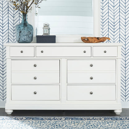 Harbor View - 7 Drawer Dresser - White - Hornell Furniture Outlet