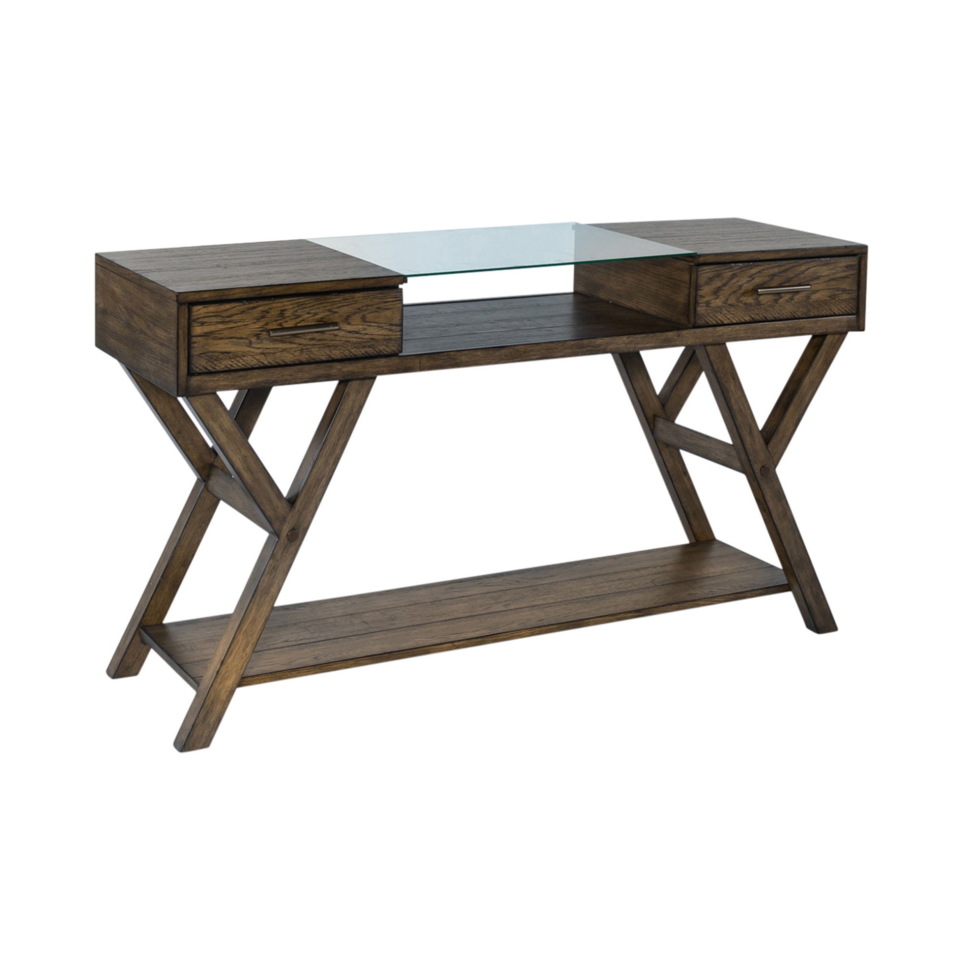 Lennox - Drawer Sofa Table - Dark Brown - Hornell Furniture Outlet