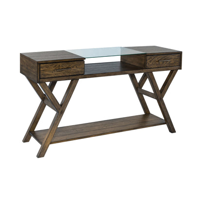 Lennox - Drawer Sofa Table - Dark Brown - Hornell Furniture Outlet