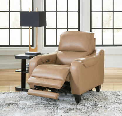 Mosswell - Power Recliner With Adj Headrest - Toffee - Hornell Furniture Outlet