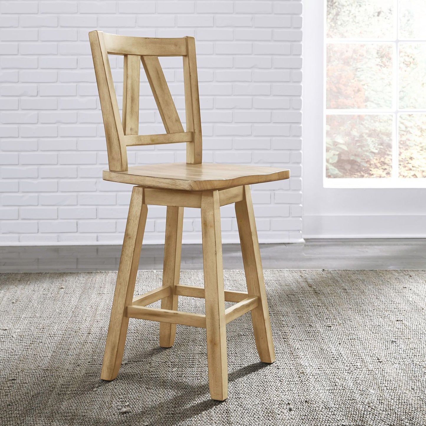 Lindsey Farm - Counter Height Swivel Chair (RTA) - Hornell Furniture Outlet