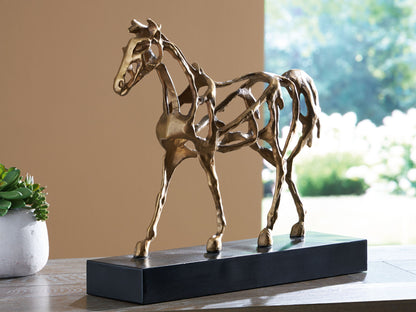 Grainville - Antique Gold Finish - Sculpture - Hornell Furniture Outlet