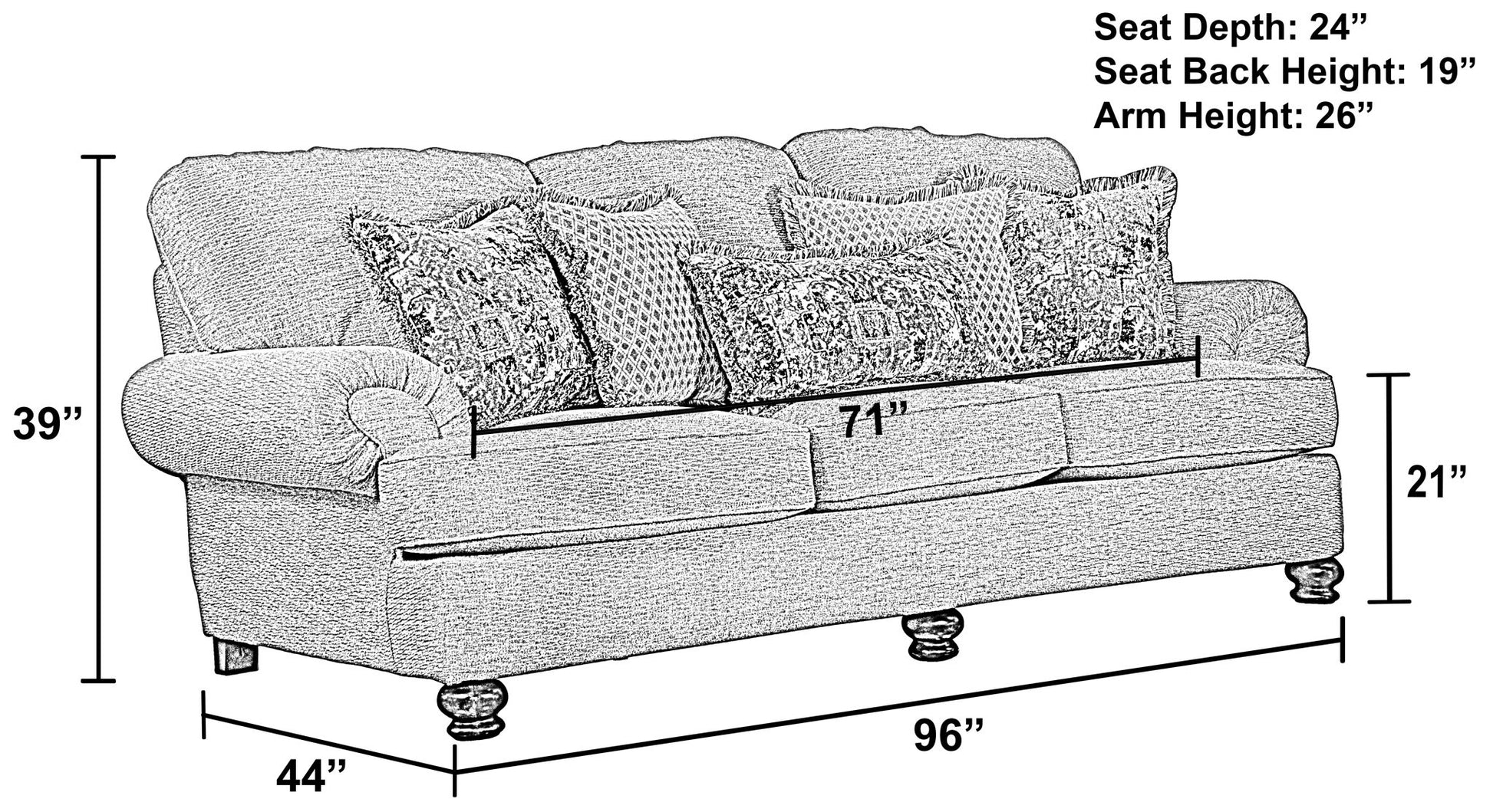 Freemont - Sofa - Pewter - Hornell Furniture Outlet