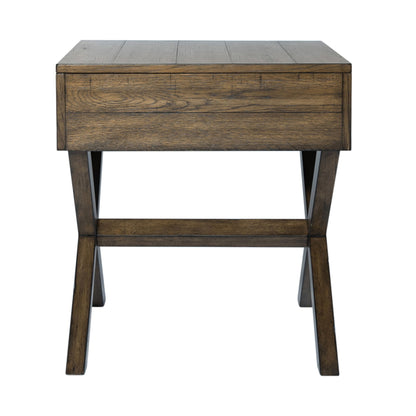 Lennox - Drawer End Table - Dark Brown - Hornell Furniture Outlet