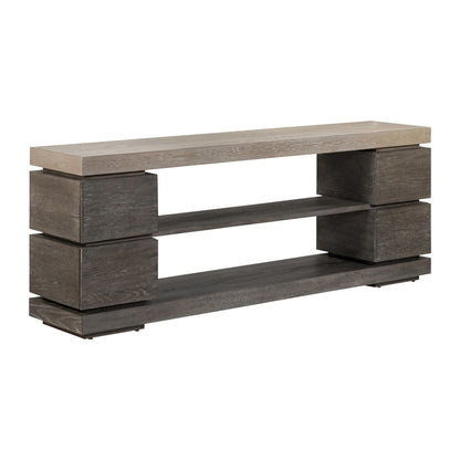 Piedmont - 84'' TV Console - Charcoal / Ash - Hornell Furniture Outlet