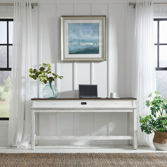 River Place - Console Bar Table - White - Hornell Furniture Outlet