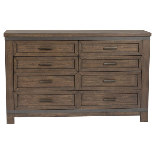 Thornwood Hills - 8 Drawer Dresser - Dark Brown - Hornell Furniture Outlet