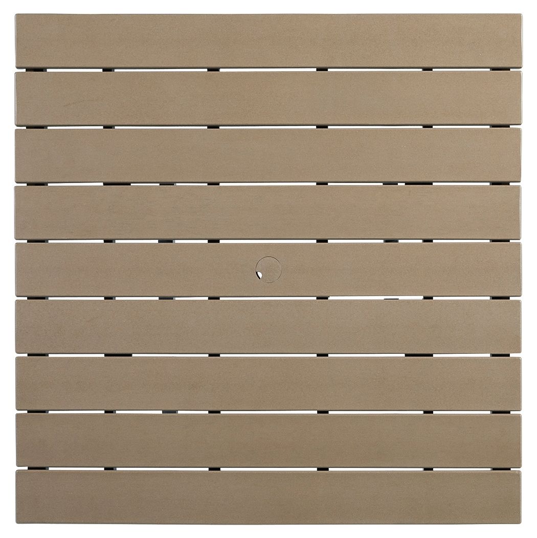 Fairen Trail - Black / Driftwood - Square Counter TBL w/Umb OPT - Hornell Furniture Outlet