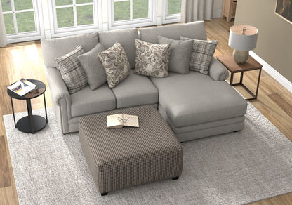 Livingston - Sectional With Comfort Coil Seating, 40" Cocktail Ottoman And Accent Pillows Included - Hornell Furniture Outlet