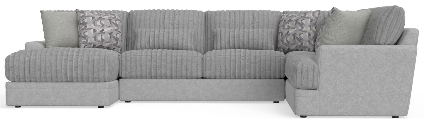 Titan - Sectional With Comfort Coil Seating And Accent Pillows Included - Hornell Furniture Outlet