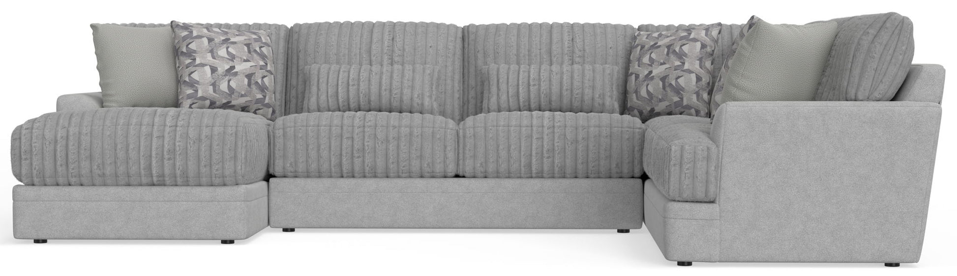 Titan - Sectional With Comfort Coil Seating And Accent Pillows Included - Hornell Furniture Outlet