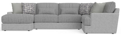 Titan - Sectional With Comfort Coil Seating And Accent Pillows Included - Hornell Furniture Outlet