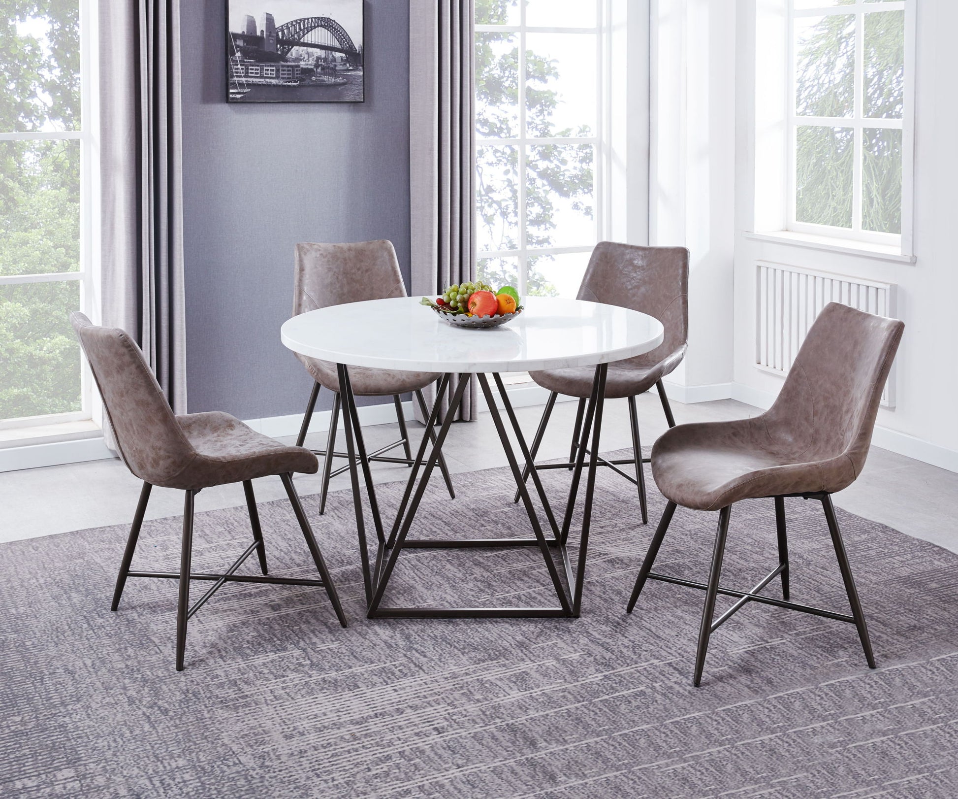 Ramona - 5 Piece Dining Set - White - Hornell Furniture Outlet