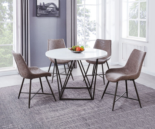 Ramona - 5 Piece Dining Set - White - Hornell Furniture Outlet