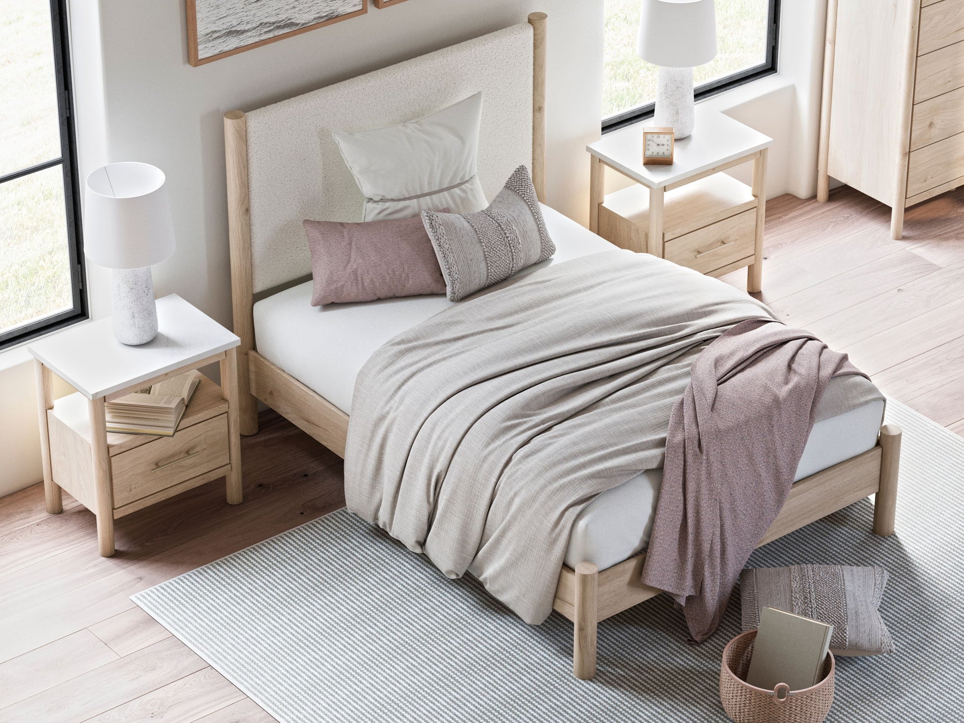 Cadmori - Upholstered Panel Bed - Hornell Furniture Outlet