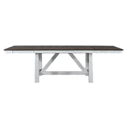 Farmhouse - Trestle Table - White - Hornell Furniture Outlet