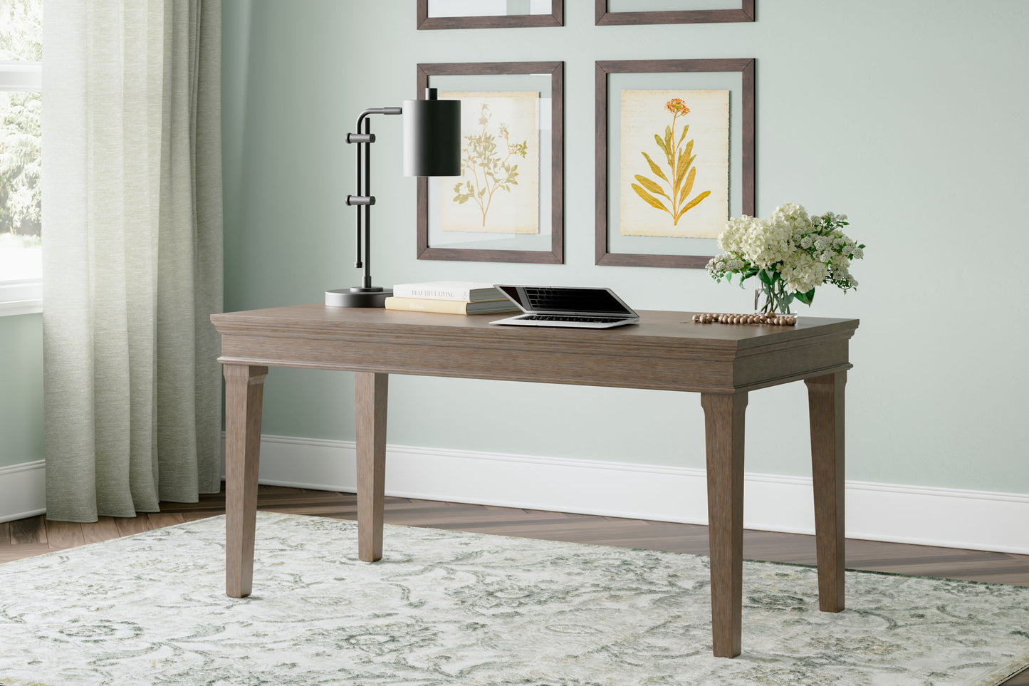 Janismore - Weathered Gray - Home Office Desk - Hornell Furniture Outlet