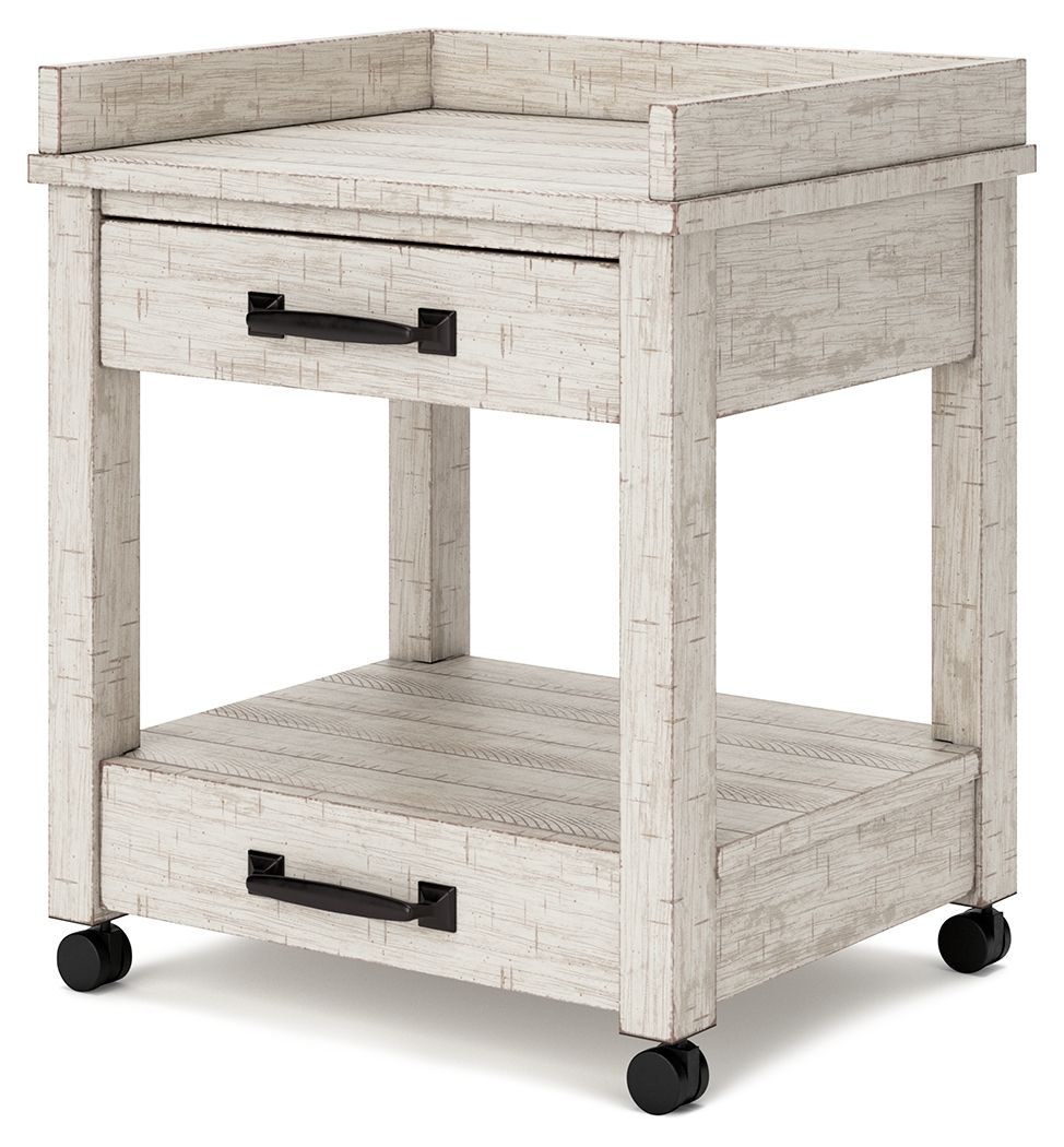 Carynhurst - Whitewash - Printer Stand - Hornell Furniture Outlet