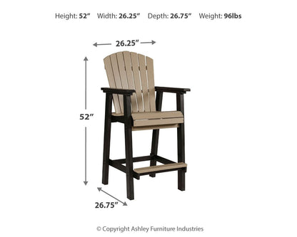 Fairen Trail - Tall Barstool (Set of 2) - Black / Driftwood - Hornell Furniture Outlet