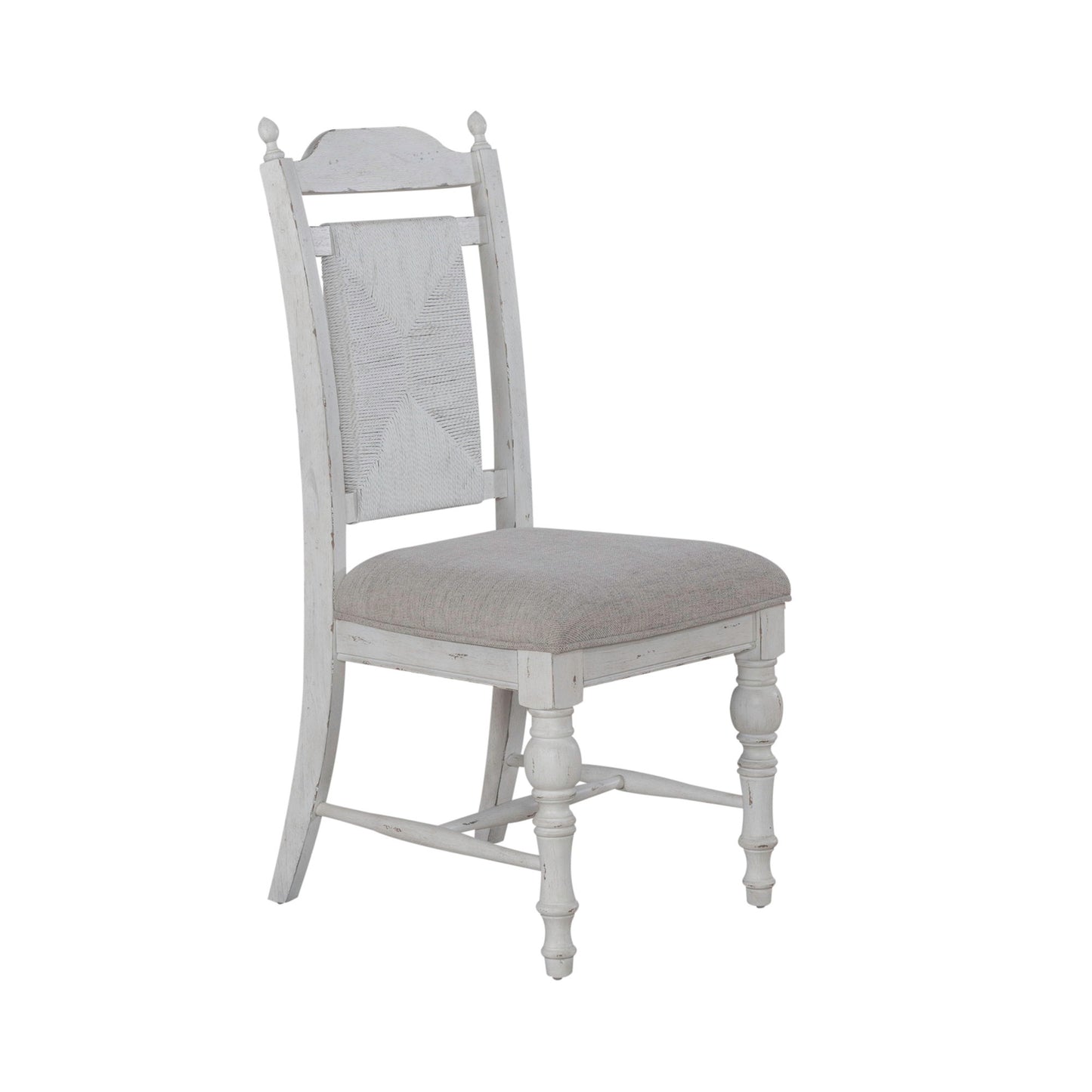 River Place - Panel Back Side Chair (RTA) - White - Hornell Furniture Outlet