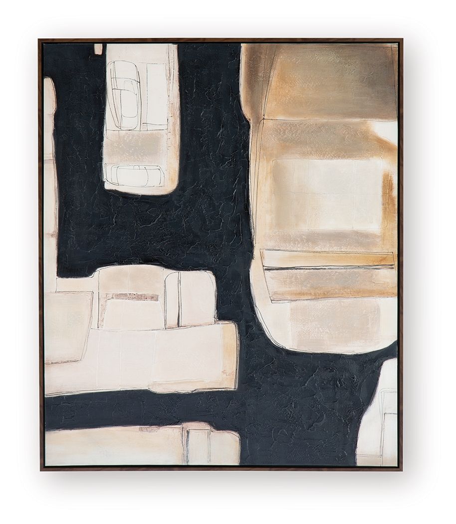 Feyville - Wall Art - Black / Brown / Cream - Hornell Furniture Outlet