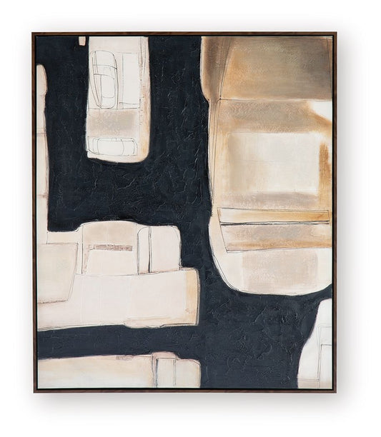 Feyville - Wall Art - Black / Brown / Cream - Hornell Furniture Outlet